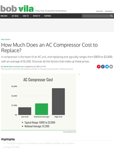 How Much Does an AC Compressor Cost to Replace Aire Serv Bob Vila